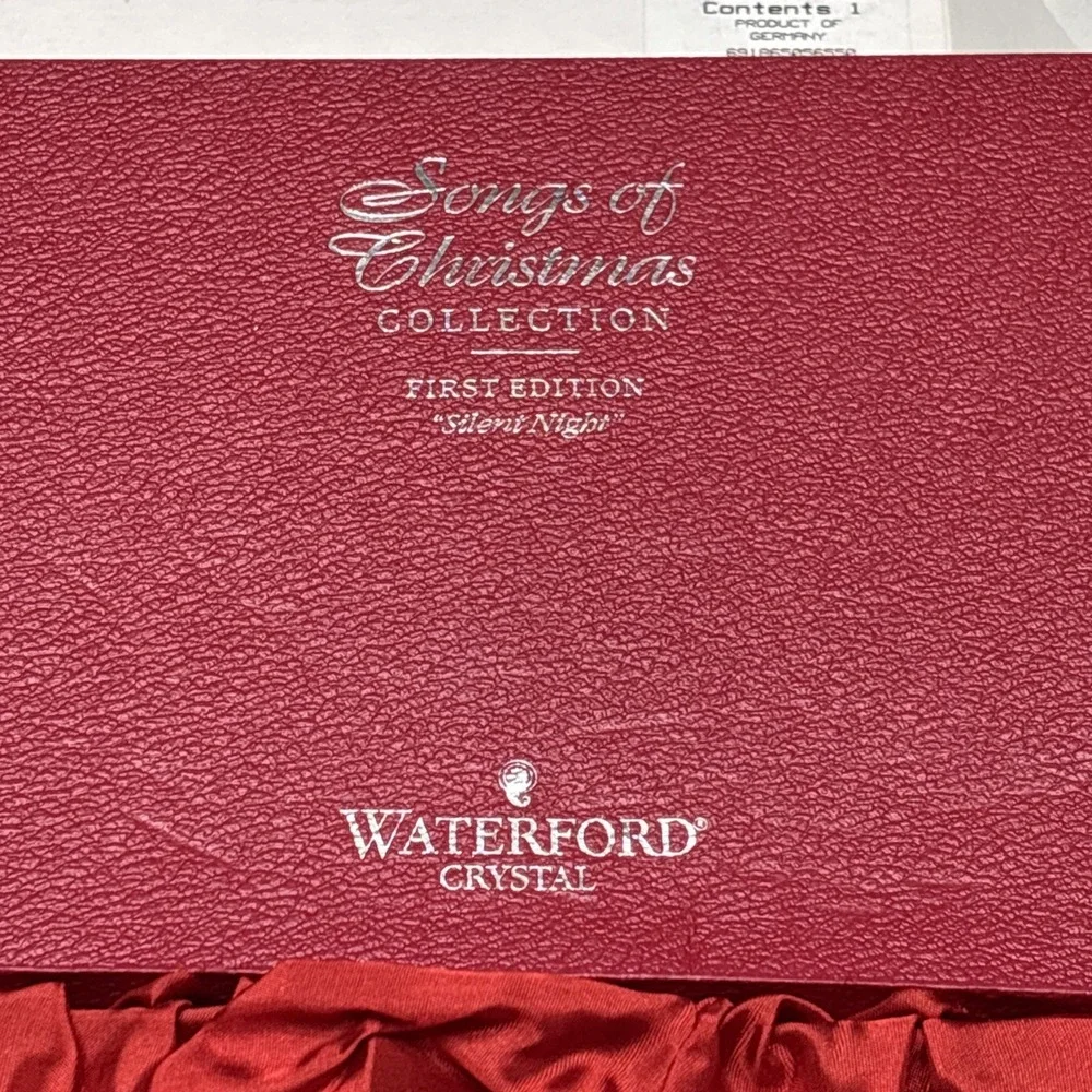 Waterford Crystal Music Box Songs of Christmas 1st Edition SILENT NIGHT 1996 New